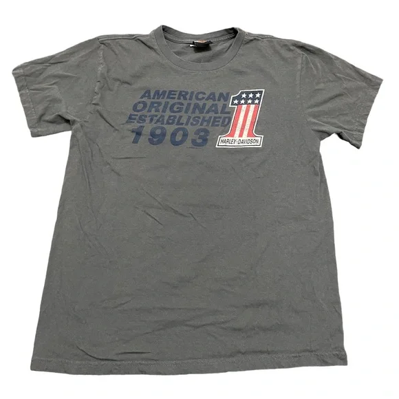 Harley Davidson Biker Tee American Original Established 1903 Mens Sz Med Modern - Picture 1 of 5